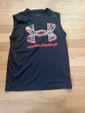 Under Armour Black Tank with Red Camo Logo